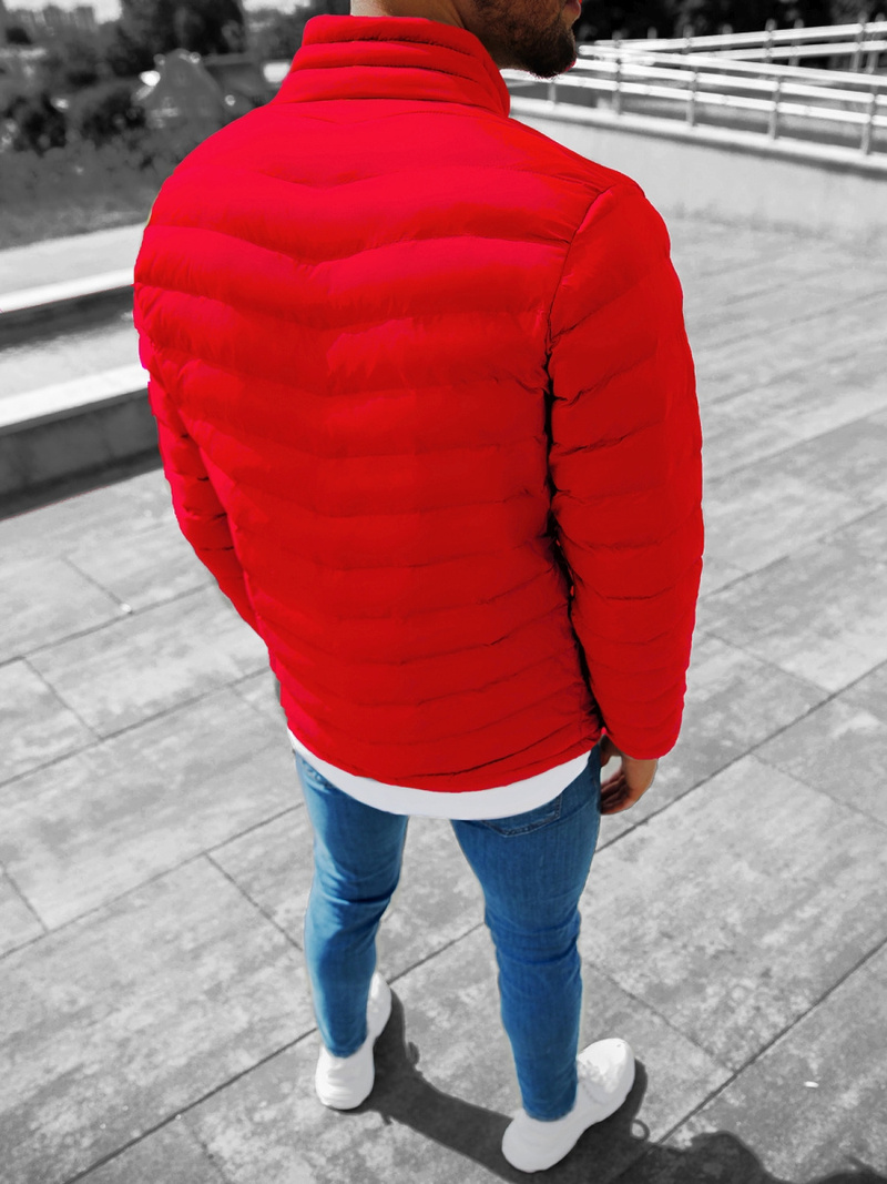 Pereinamojo laikotarpio raudona vyriška striukė OZONEE JS/SM70