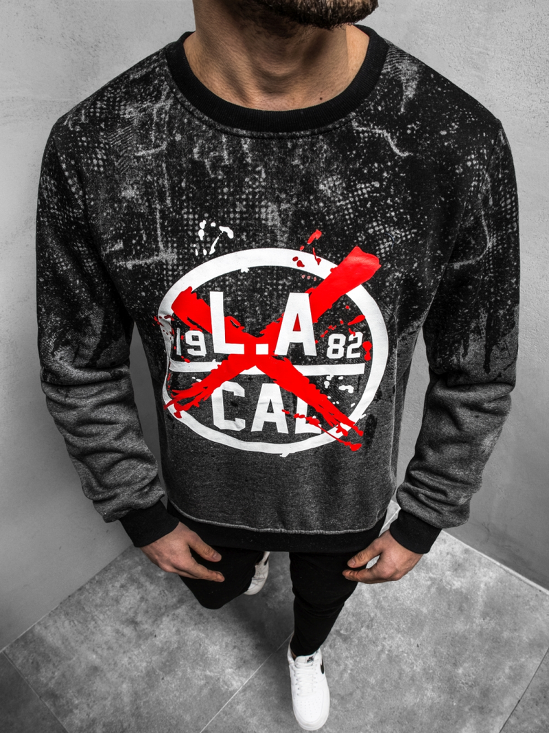 Juodas vyriškas džemperis OZONEE JS/22053Z