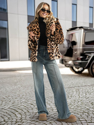 Smėlio-rudos spalvos moteriška striukė OZONEE JS/61M8500/158