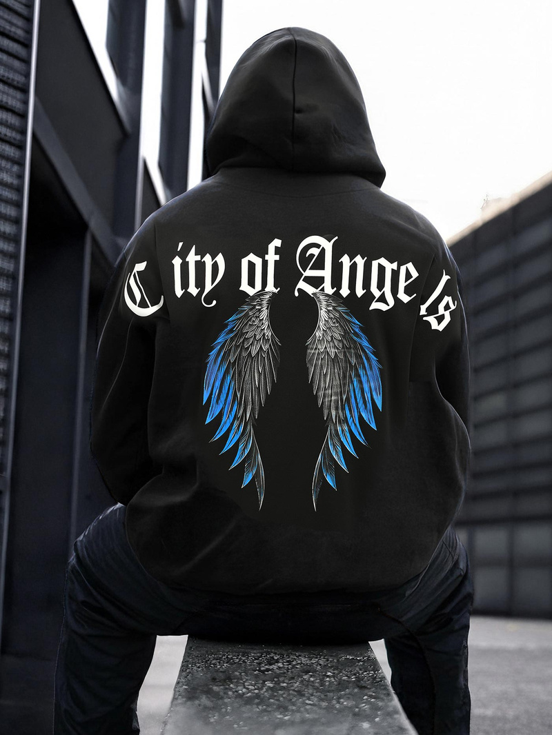 Juoda vyriškas džemperis su gobtuvu OZONEE JS/21B1901/3