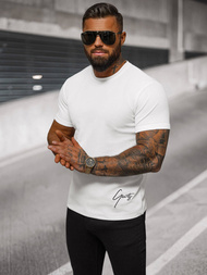 Baltas vyriški marškinėliai OZONEE O/L1192