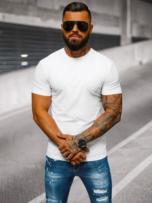 Baltas vyriški marškinėliai OZONEE NB/MT3001Z