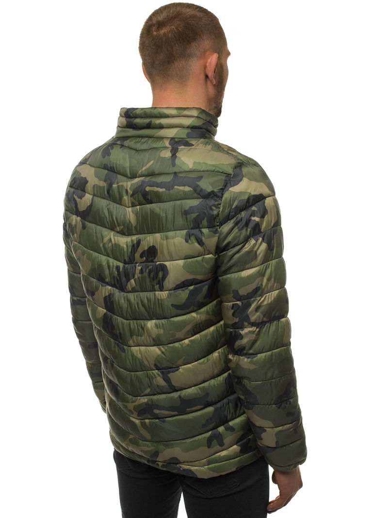 Pereinamojo laikotarpio Žaliai-kamufliažinė vyriška striukė OZONEE JS/SM80Z