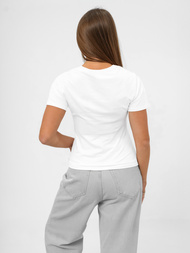 Balti moteriški marškinėliai OZONEE JS/96T678/1