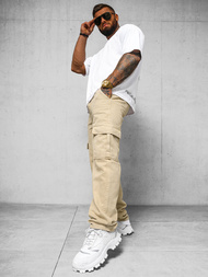 Smėlio Spalvos Vyriškos Kelnės OZONEE DO/4001