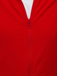 Raudona moteriškas džemperis su užtrauktuku OZONEE JS/HH015/5