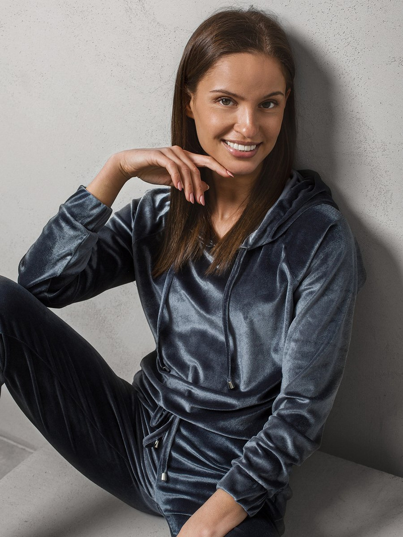 Grafitinis moteriškas sportinis dviejų dalių kostiumas OZONEE O/13120