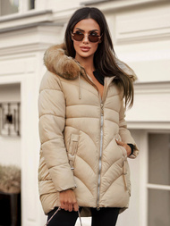 Smėlinis moteriška striukė OZONEE JS/5M3257/62