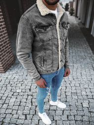 Grafitinė Vyriška džinso striukė OZONEE BN/7287