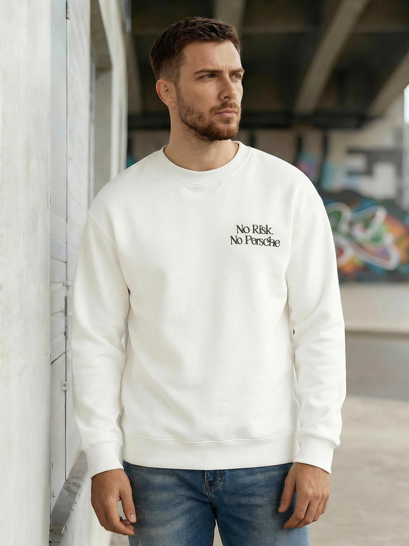 Balta vyriškas džemperis OZONEE JS/65B3918/1Z