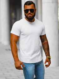 Baltas vyriški marškinėliai OZONEE O/7766T