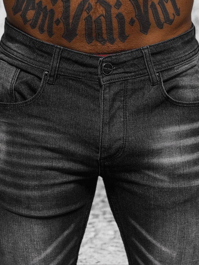 Juodi vyriški džinsai OZONEE NB/MP0199N