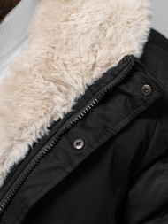 Juoda vyriška žieminė striukė OZONEE JS/22M319/392