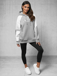 Pilka džemperis su gobtuvu OZONEE O/SWE23027