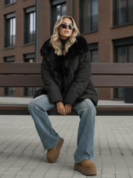 Juoda moteriška striukė OZONEE JS/16M9185/392