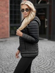 Juoda moteriška striukė OZONEE JS/11Z8228