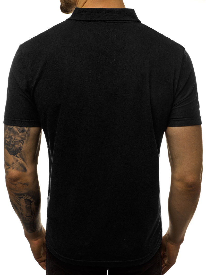Juodi vyriški polo marškinėliai OZONEE JS/GD01
