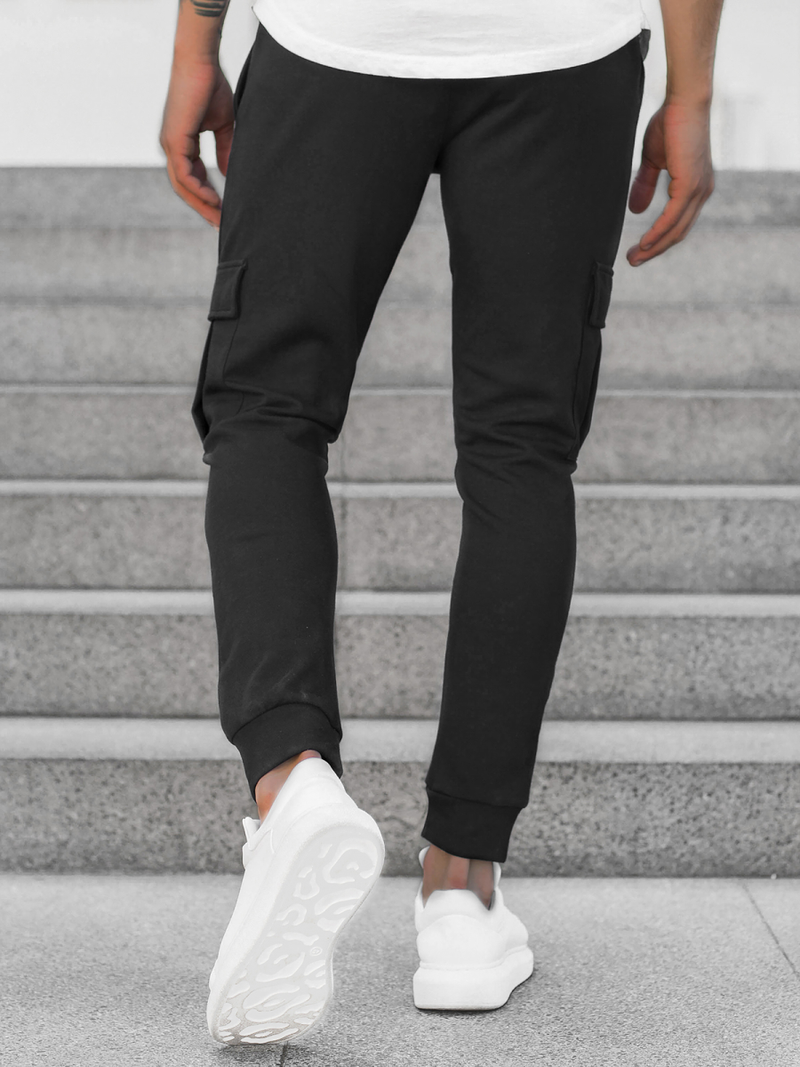 Juodos vyriškos sportinės kelnės OZONEE C/374