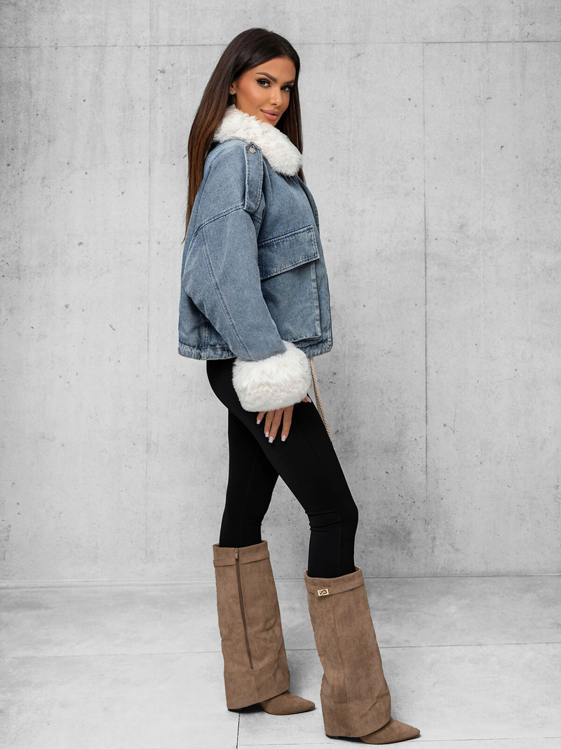 Mėlyna vyriška džinso striukė OZONEE JS/11Z8219Z