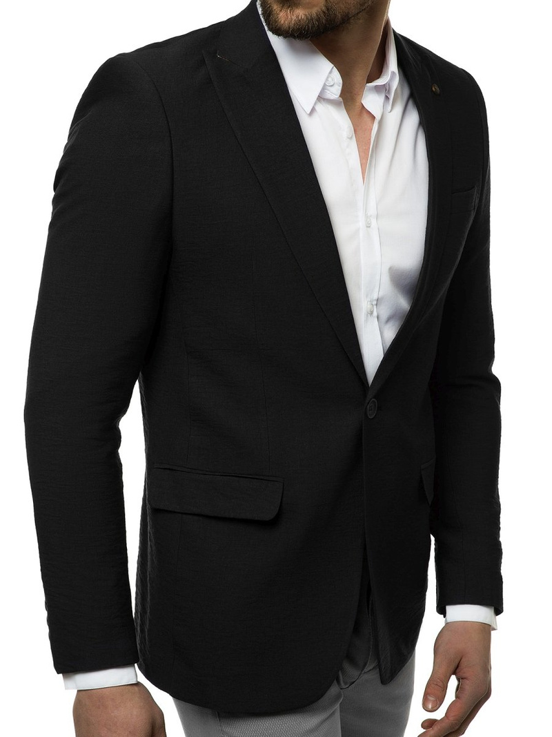 Juodas vyriškas švarkas OZONEE H/878