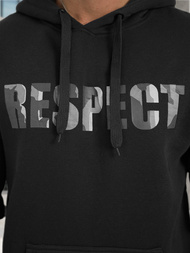 Juoda vyriškas džemperis su gobtuvu OZONEE JS/8B1759/3