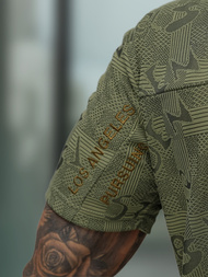 Rusvai žalsva vyriški marškinėliai OZONEE O/QQ1568