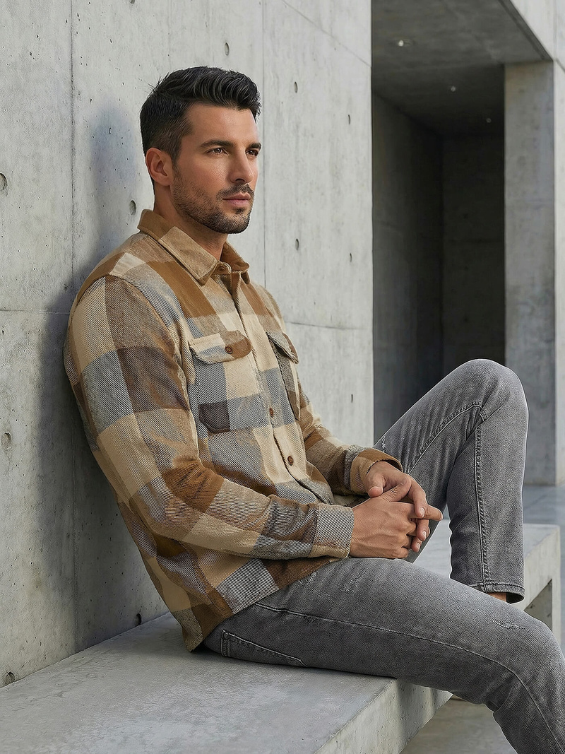 Camel vyriški marškiniai OZONEE NB/MC728KZ