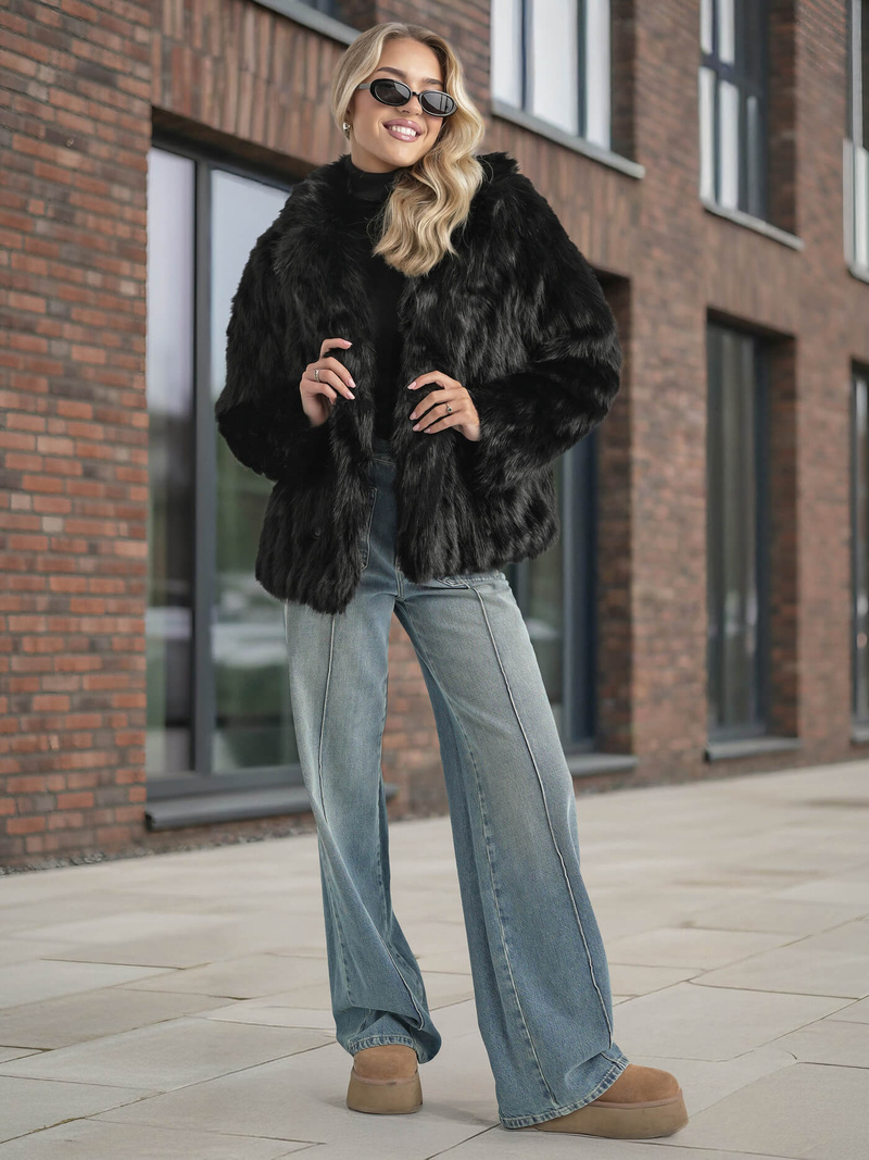 Juoda moteriška striukė OZONEE JS/11Z8261