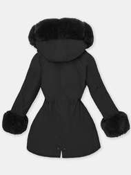 Juoda moteriška žieminė striukė OZONEE JS/16M9062/392