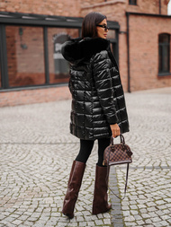 Juoda moteriška striukė OZONEE JS/16M9120/392Z