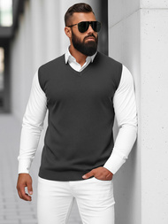 Grafitinis vyriškas megztinis OZONEE NB/MM6005/3Z