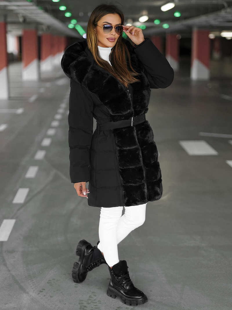 Juoda moteriška striukė OZONEE JS/5M3158/392Z