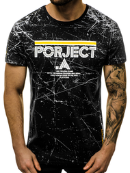 Juodi vyriški marškinėliai OZONEE JS/SS10917