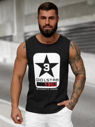 Juodi vyriški berankoviai marškinėliai OZONEE JS/8B1719/3Z