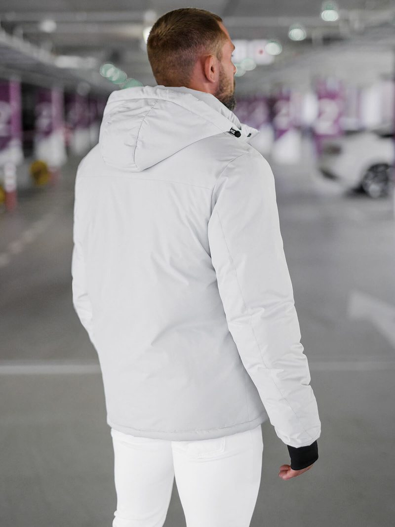 Šviesiai-pilkas vyriška žieminė striukė OZONEE JS/91M9906/280