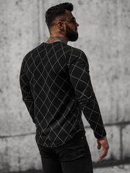 Juodas vyriškas džemperis OZONEE O/5919BZ