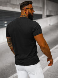 Juodi vyriški marškinėliai OZONEE JS/712005Z 