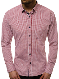 Raudoni Vyriški marškiniai OZONEE B/K58