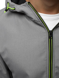 Pilka vyriška softshelte striukė OZONEE JS/KS2214