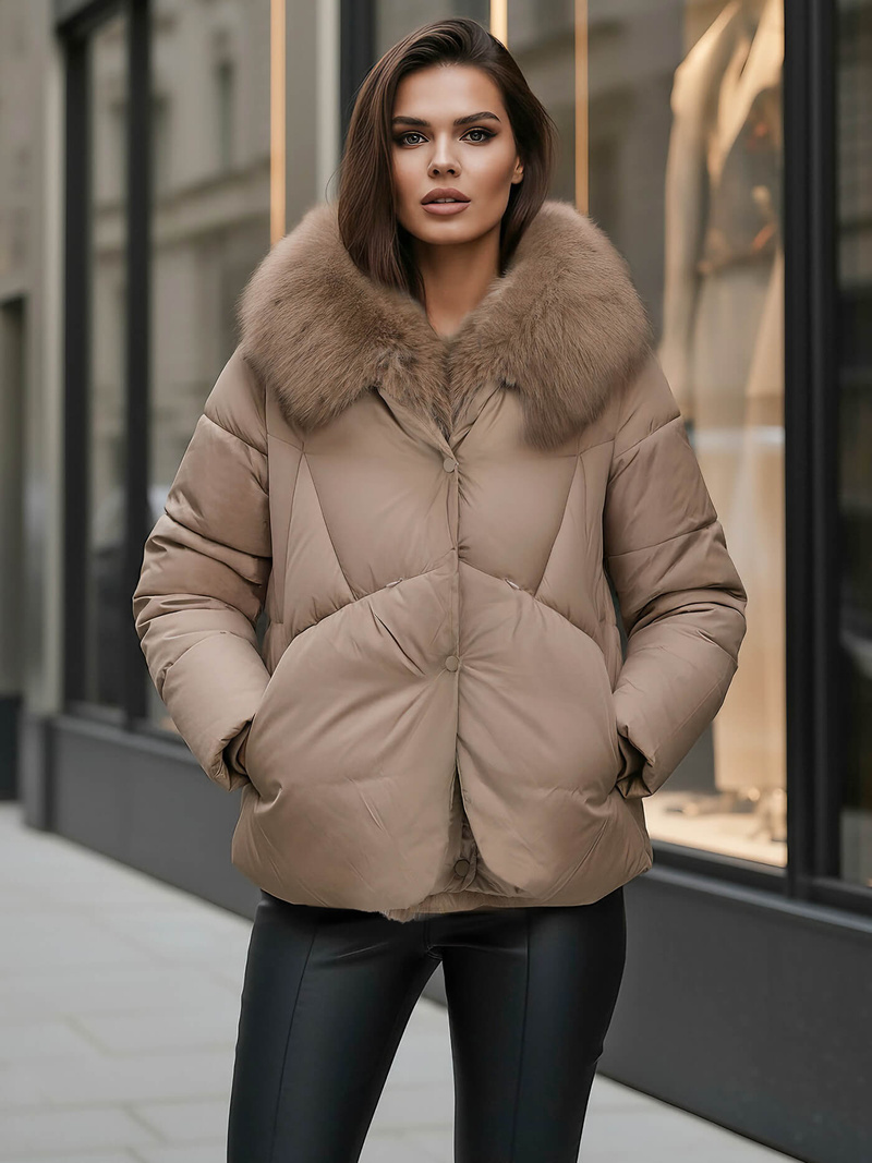 Tamiai-smėlinis moteriška striukė OZONEE O/16M9179/84