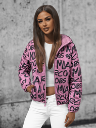 Šviesiai-rožinė moteriška dvipusis striukė OZONEE O/H953Z