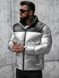 Žieminė sidabrinė vyriška striukė OZONEE JB/JP1188/2Z