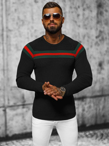 Juodas Vyriškas Megztinis OZONEE L/2457Z