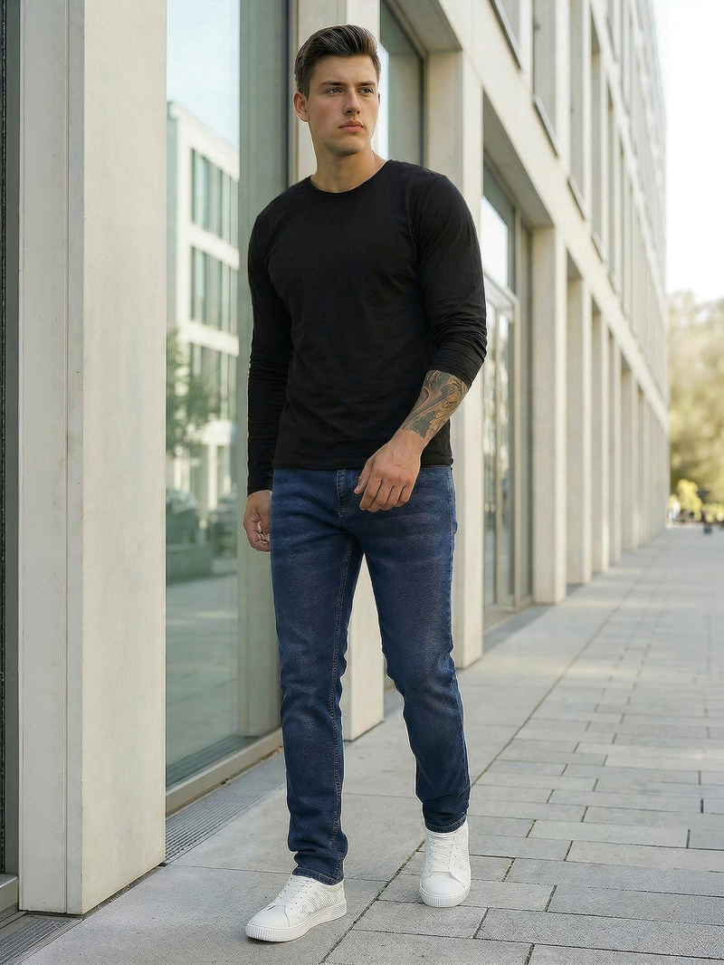Tamsiai-mėlyni vyriški džinsai OZONEE DO/4048/2Z
