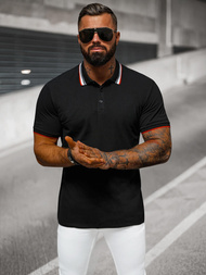 Juodi vyriški polo marškinėliai OZONEE O/DA719