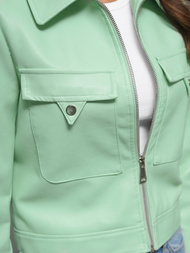 Mėtinė Moteriška Odinė Striukė OZONEE O/G117