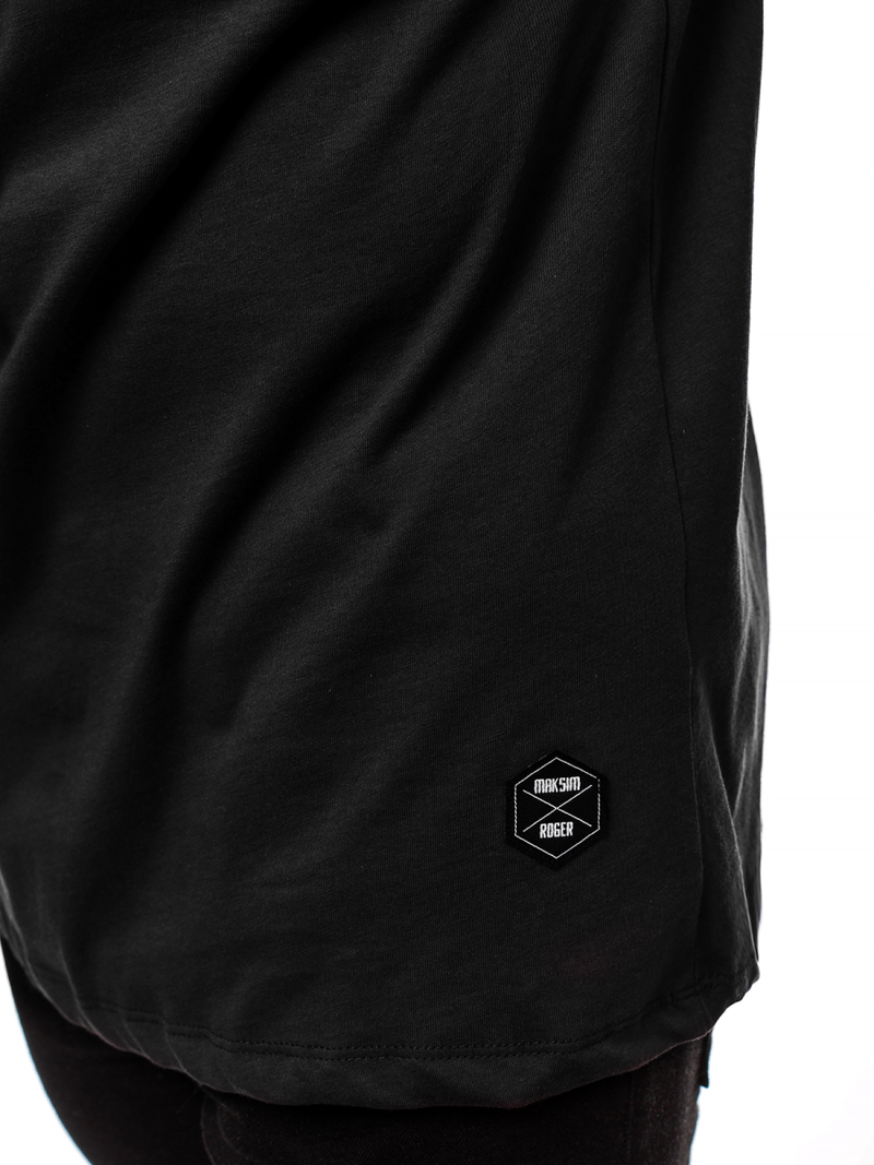 Juodi vyriški marškinėliai OZONEE MR/19109Z