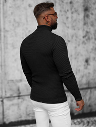 Juodas Vyriškas Megztinis OZONEE L/1596Z