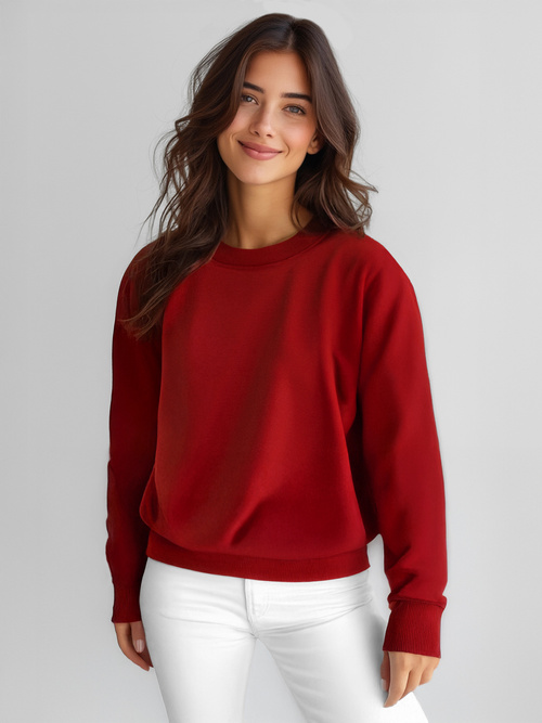 Tamsiai-Raudonas moteriškas džemperis OZONEE JS/W01Z