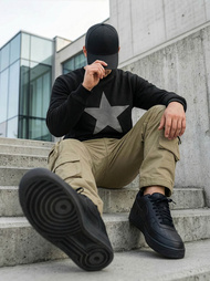 Juodas vyriškas džemperis OZONEE JS/65B3920/3Z